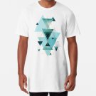 Geometric Triangle Compilation in teal, aqua and rose gold T-shirt