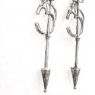 Silver Plated Indian Ethnic OM Design Traditional Stud Earring Set