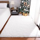 Fluffy Shag Bedroom Rug, 4 X 6 Ft\. White Area Rugs, Fuzzy Plush Dorm