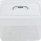 12 Quart Latching Box With Lid, Clear Plastic Storage Bin From Jekiyo, 1 Pack