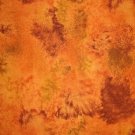LAST PIECE! Timeless Treasures Dark Gold Brown Tie Dye Cotton Quilt Fabric 7/8 Yard Bolt End