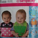 Simplicity Precious Patterns 2468 8 Animal Baby Bibs Lady Bug Turtle Bee +More