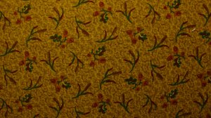 F8 Thimbleberries Quilt Club Oak Leaf Acorn & Cattails on Tan RJR Quilt Fabric Fat Eighth F8th