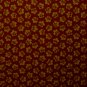 F8 Thimbleberries Circle of Love Tan Flowers on Burgundy RJR Lynette Jensen Fabric Fat Eighth F8th