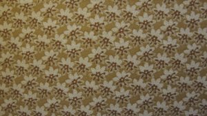 F8 Thimbleberries Cream & Brown Flower Toss on Tan Sepia RJR Lynette Jensen Fabric Fat Eighth F8th