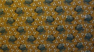 F8 Thimbleberries Turquoise Flower Toss on Brown RJR Lynette Jensen Fabric Fat Eighth F8th