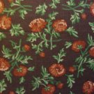 F8 Thimbleberries Pansy Park Flower Toss on Brown RJR Fabric Fat Eighth F8th