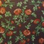 F8 Thimbleberries Pansy Park Flower Toss on Brown RJR Fabric Fat Eighth F8th