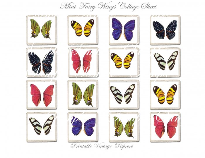 Mini Fairy Wings Collage Sheets