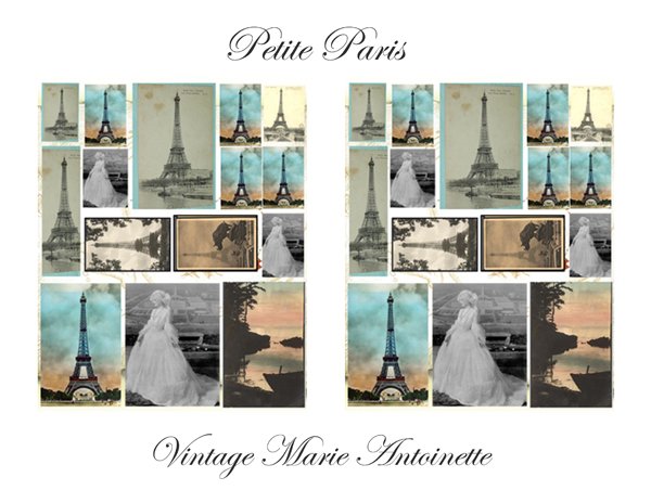 Petite Paris Marie Antoinette Digital Collage Sheet EC141