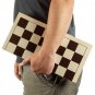 Chess Natural Wooden Folding Board Game Box Set Vintage Checkers Queens Gambit