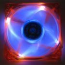 Quiet 80MM UV LED Orange Blue Glow Case Fan