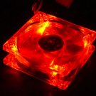 Quiet Quad 4-LED Ultra Bright Red 80MM PC Case Fan