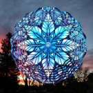Beautiful Blue Crystal like Flower Wind Spinner Windspinner /w FREE Shipping Made to last many years