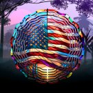 Beautiful American Flag Wind Spinner Windspinner /w FREE Shipping Made to last many years