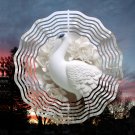 Beautiful White Peacock Wind Spinner Windspinner /w FREE Shipping Made to last many years