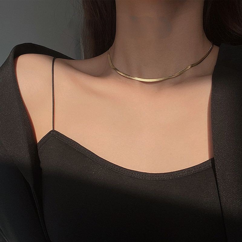 Silver Snake Chain Necklace set: Trendy Gold for Women's