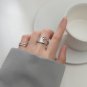 Timeless Beauty: Genuine 925 Sterling Silver Sweet Double Layer Opening Ring