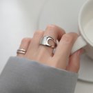 Timeless Beauty: Genuine 925 Sterling Silver Sweet Double Layer Opening Ring