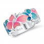 Enamel Butterfly Vintage 925 Silver Ring