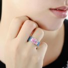 Enamel Butterfly Vintage 925 Silver Ring