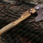 Custom Handmade Carbon Steel Viking Axe - Ash wood Handle With Leather Sheath