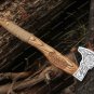 Custom Handmade Carbon Steel Viking Axe - Ash wood Handle With Leather Sheath