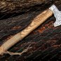 Custom Handmade Carbon Steel Viking Axe - Ash wood Handle With Leather Sheath