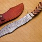 Personalize Hand Made Beautiful Rose & Olive Wood Handle Damascus Steel Hunting Gift for Men Hunting