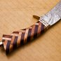 Personalize Hand Made Beautiful Rose & Olive Wood Handle Damascus Steel Hunting Gift for Men Hunting