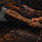 Custom Handmade Carbon Steel Viking Axe - Ash wood Handle With Leather Sheath