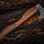 Custom Handmade Carbon Steel Viking Axe - Ash wood Handle With Leather Sheath