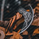 HandMade Pizza Axe, Pizza Slicer Hand forged Viking Pizza Cutter, Viking Bearded