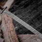 Personalized Handmade Damascus Steel Viking Sword with Pommel Handle Hunting Sword and Sheath