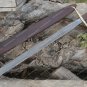Personalized Custom Handmade Forged Damascus Steel Hunting Viking Real Long Sword with Sheath