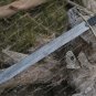 Personalized Damascus Steel Sword Custom Handmade with Leather Sheath, Gift for Him Christmas