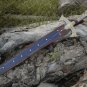 Personalized Damascus Steel Sword Custom Handmade with Leather Sheath, Gift for Him Christmas