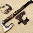 Personalized Custom Hand Forged Carbon Steel Viking,hatchet, Gift Axe, Integral Sheath