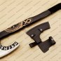 Personalized Custom Hand Forged Carbon Steel Viking,hatchet, Gift Axe, Integral Sheath