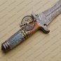 Damascus Dagger Knife Custom Handmade Damascus Steel Knife With Corain Handle Leather Sheaths