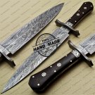 Damascus Dagger Knife Custom Handmade Damascus Steel Hunting Damascus Dagger Knife wood Handle