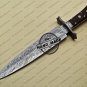 Damascus Dagger Knife Custom Handmade Damascus Steel Hunting Damascus Dagger Knife wood Handle