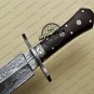 Damascus Dagger Knife Custom Handmade Damascus Steel Hunting Damascus Dagger Knife wood Handle