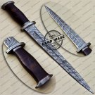Damascus Dagger Knife Custom Handmade Damascus Steel Hunting Knife With Rose Wood Handle Sheaths