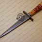 Damascus Dagger Knife Custom Handmade Damascus Steel Knife with Colored Bone Handle With Sheaths