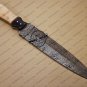 Damascus Dagger Knife Custom Handmade Damascus Steel Hunting Knife With Bone Handle Leather Sheaths