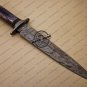 Fixed Blade Damascus Dagger Knife Custom Handmade Damascus Steel Knife With Colored Bone Handle