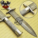 Damascus Dagger Knife Custom Handmade Damascus Steel Hunting Knife with Rose Wood Handle Sheaths