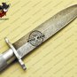 Damascus Dagger Knife Custom Handmade Damascus Steel Hunting Knife with Rose Wood Handle Sheaths