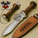 Dagger Knife Custom Handmade Stainless Steel Hunting Knife with Rose Wood Handle Leather Sheaths
